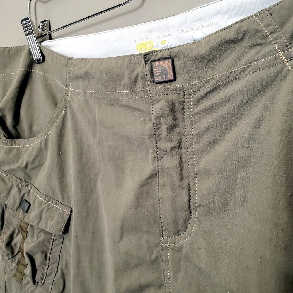 Mountain Hardwear Skirt Women's Size 14 Khaki Green Pockets Outdoors Hiking - Picture 3 of 9